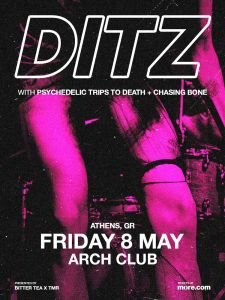 Οι Βρετανοί noise rockers DITZ επιστρέφουν στην Αθήνα Ι Παρασκευή 8 Μαΐου, ARCH Club